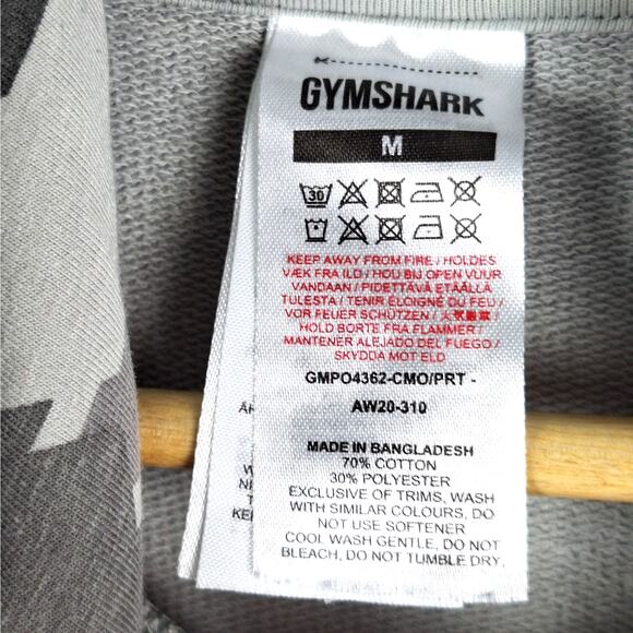 Gymshark Hoodie Medium Camo Athleisure Athletic Sweatshirt Gym Workout Sporty - Picture 2 of 8
